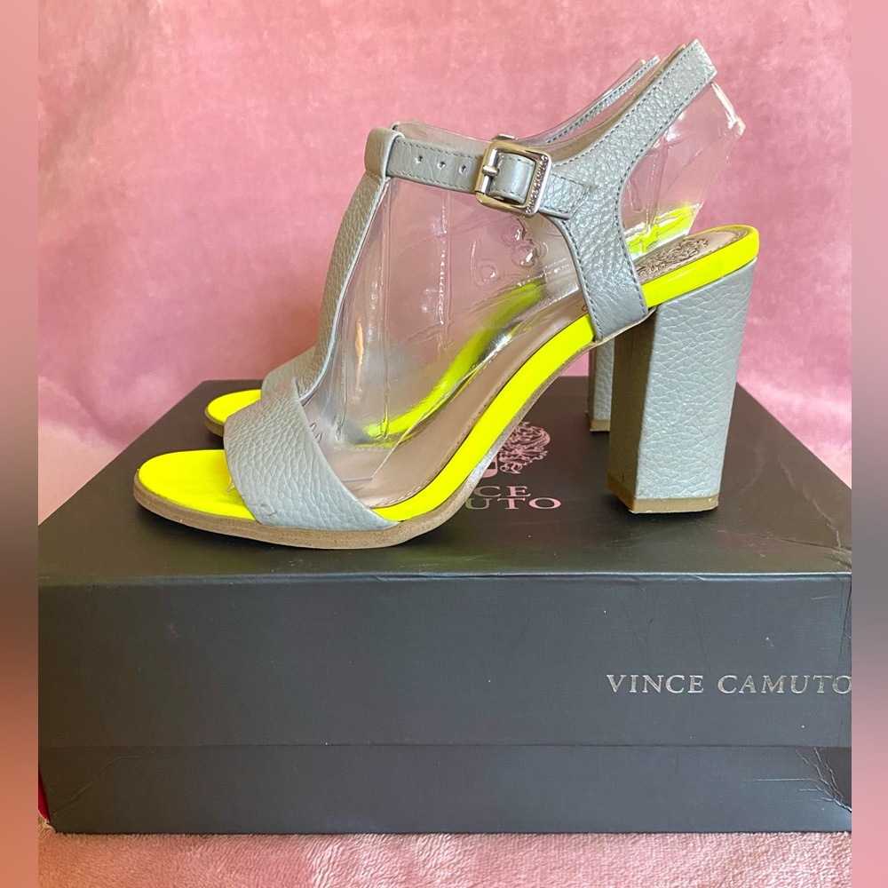 Cute Vince Camuto Earl Grey Neon Yellow Pumps Shoes Size 6.5
